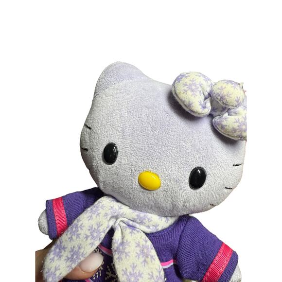 Hello Kitty Build A Bear BAB Smallfry Mini Plush Toy Purple 8" Sanrio Snowflake - Picture 2 of 10